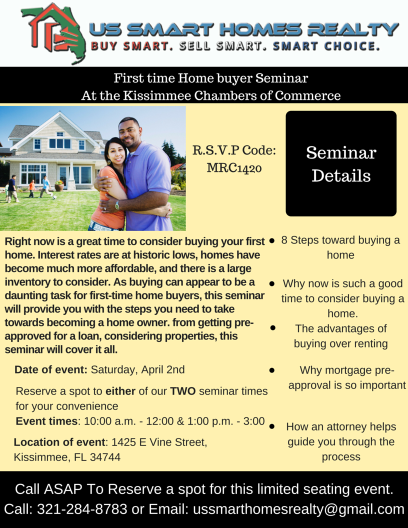 First time Home buyer Seminar